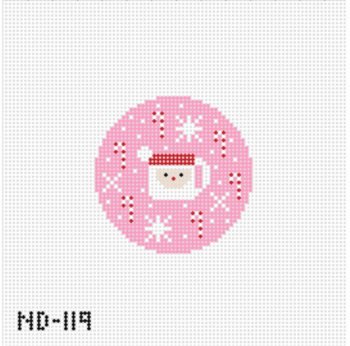 Canvas PINK SANTA MUG  ND1114   3"ROUND