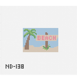 Canvas BEACH SCENE LUGGAGE TAG  ND138