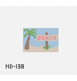 Canvas BEACH SCENE LUGGAGE TAG  ND138