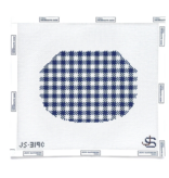 Canvas KISS LOCK BAG -BLUE GINGHAM   JS319C   5.2X7"
