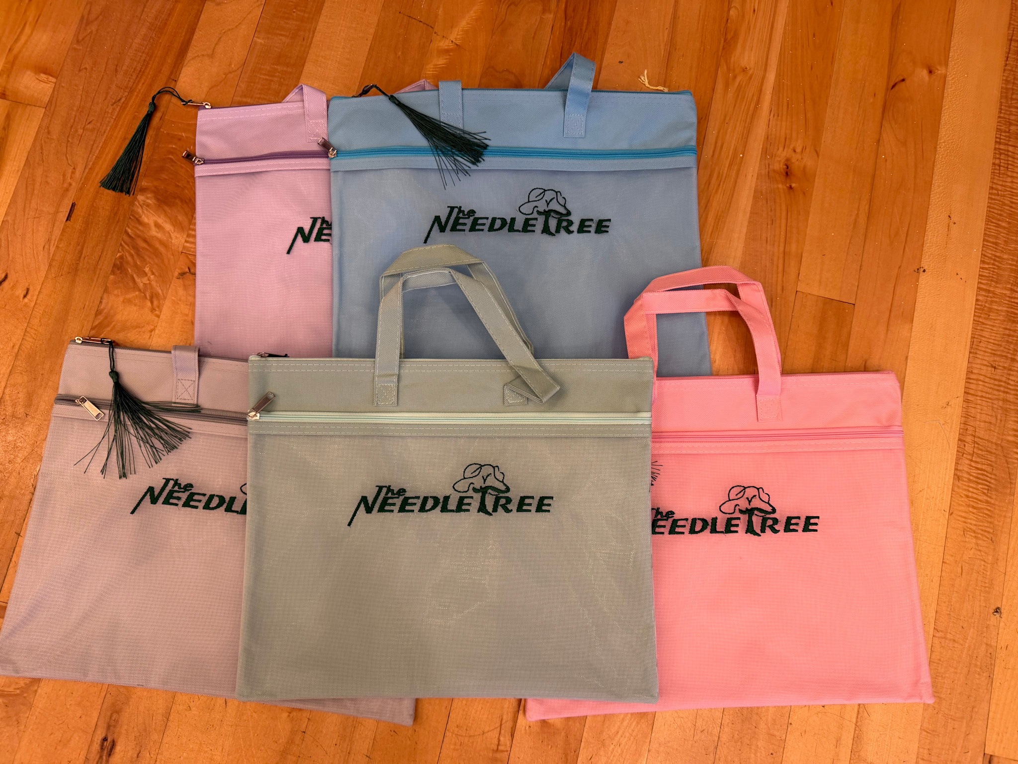 NEEDLETREE LOGO 2-POCKET KIT BAGS - ASSORTED COLORS  14X11"