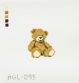 Canvas TEDDY BEAR MINI/ BAG CHARM  AGL095   2.4X2.4"