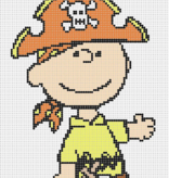 Canvas PEANUTS HALLOWEEN CHARLIE BROWN PIRATE COSTUME  HALL11