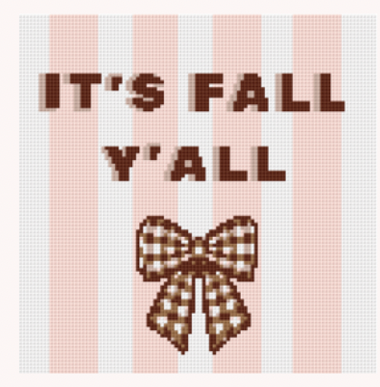 Canvas IT'S FALL Y'ALL     4.5X4.5"