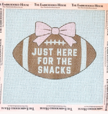 Canvas JUST HERE FOR THE SNACKS     5.5X4"