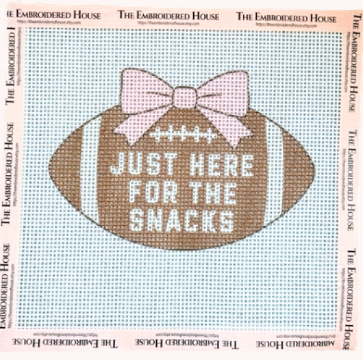 Canvas JUST HERE FOR THE SNACKS     5.5X4"
