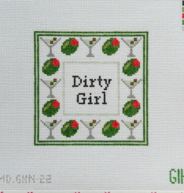 Canvas DIRTY GIRL COASTER   4X4"