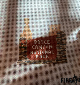 Canvas BRYCE CANYON NATIONAL PARK SIGN  FINPBCS   3.5X3.5"