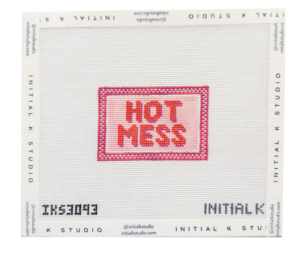 Canvas HOT MESS  BAG TAG  IKS3093   2X3"