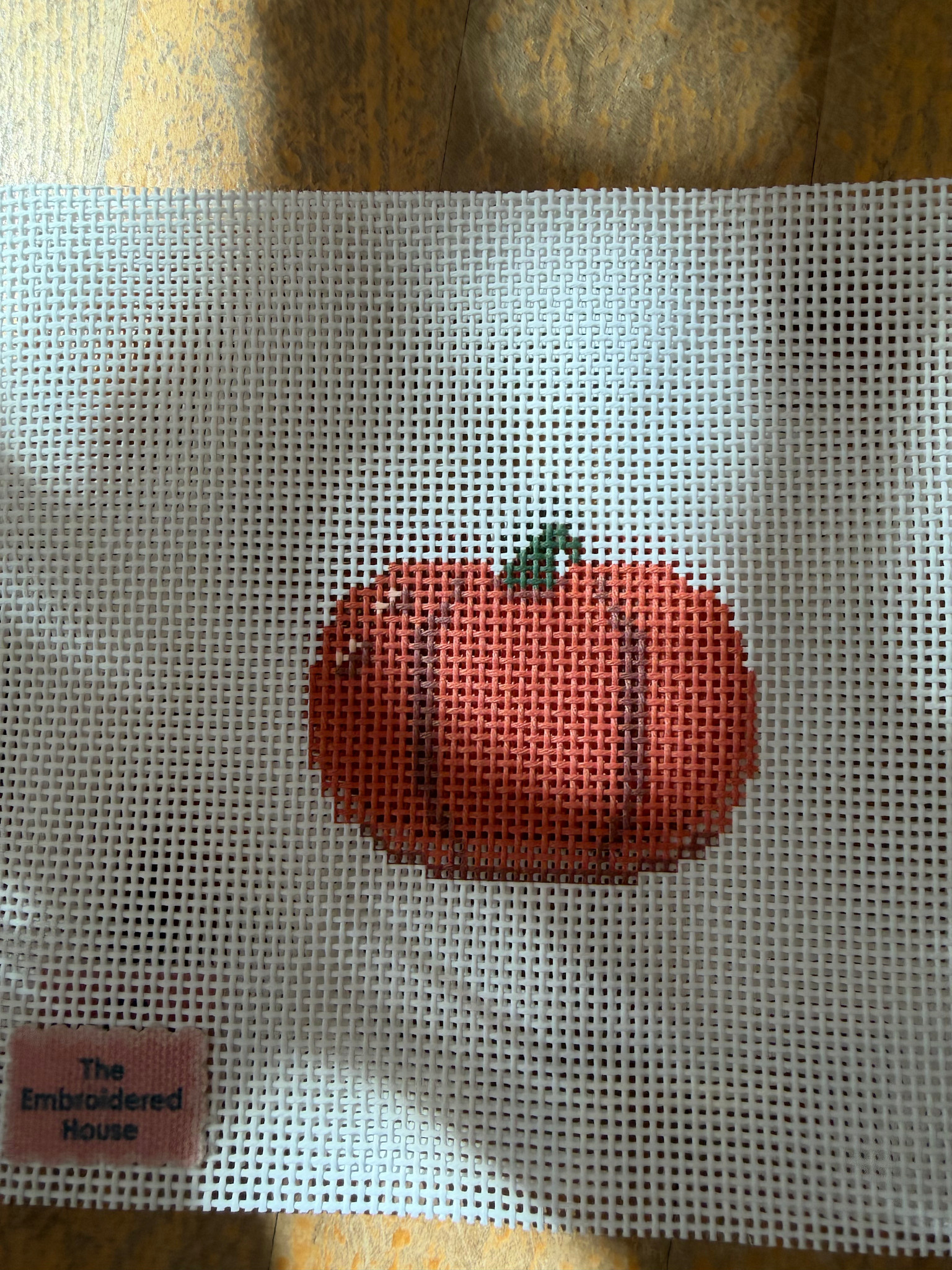 Canvas PUMPKIN  MINI/BAG CHARM   2.5X2"