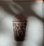Canvas PEPPERMINT COFFEE  MINI/BAG CHARM   2X4"
