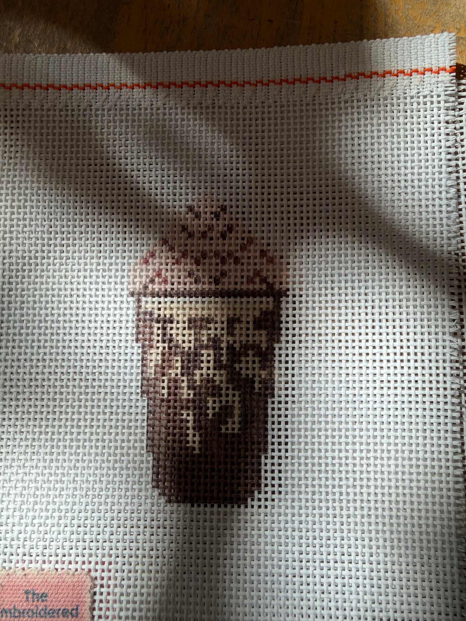 Canvas PEPPERMINT COFFEE  MINI/BAG CHARM   2X4"