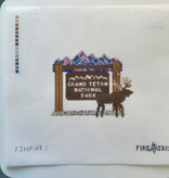 Canvas GRAND TETON  NATIONAL PARK SIGN  FINPGTS   3.5X3.5"