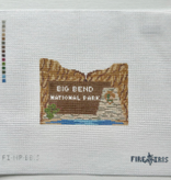 Canvas BIG BEND   NATIONAL PARK SIGN  FINPBBS   3.5X3.5"