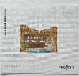 Canvas BIG BEND   NATIONAL PARK SIGN  FINPBBS   3.5X3.5"