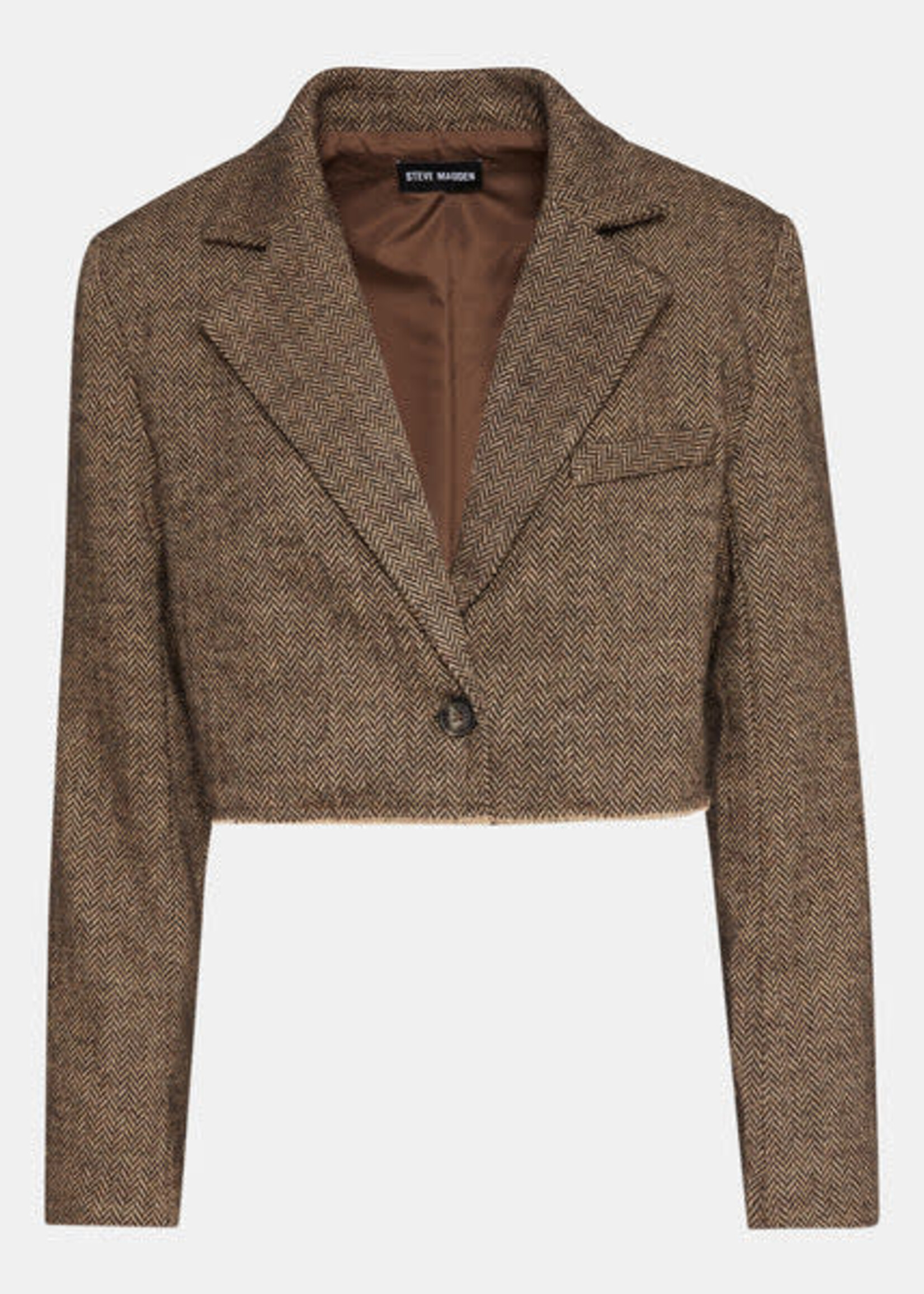 Steve Madden Brown Crop Blazer