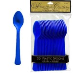 Royal Blue Plastic Spoons