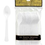 White Plastic Spoons