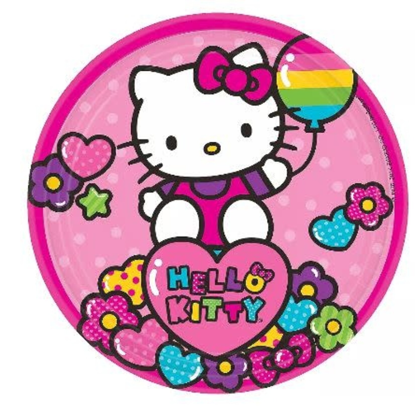 Hello Kitty 7 " Paper Plates 8 ct