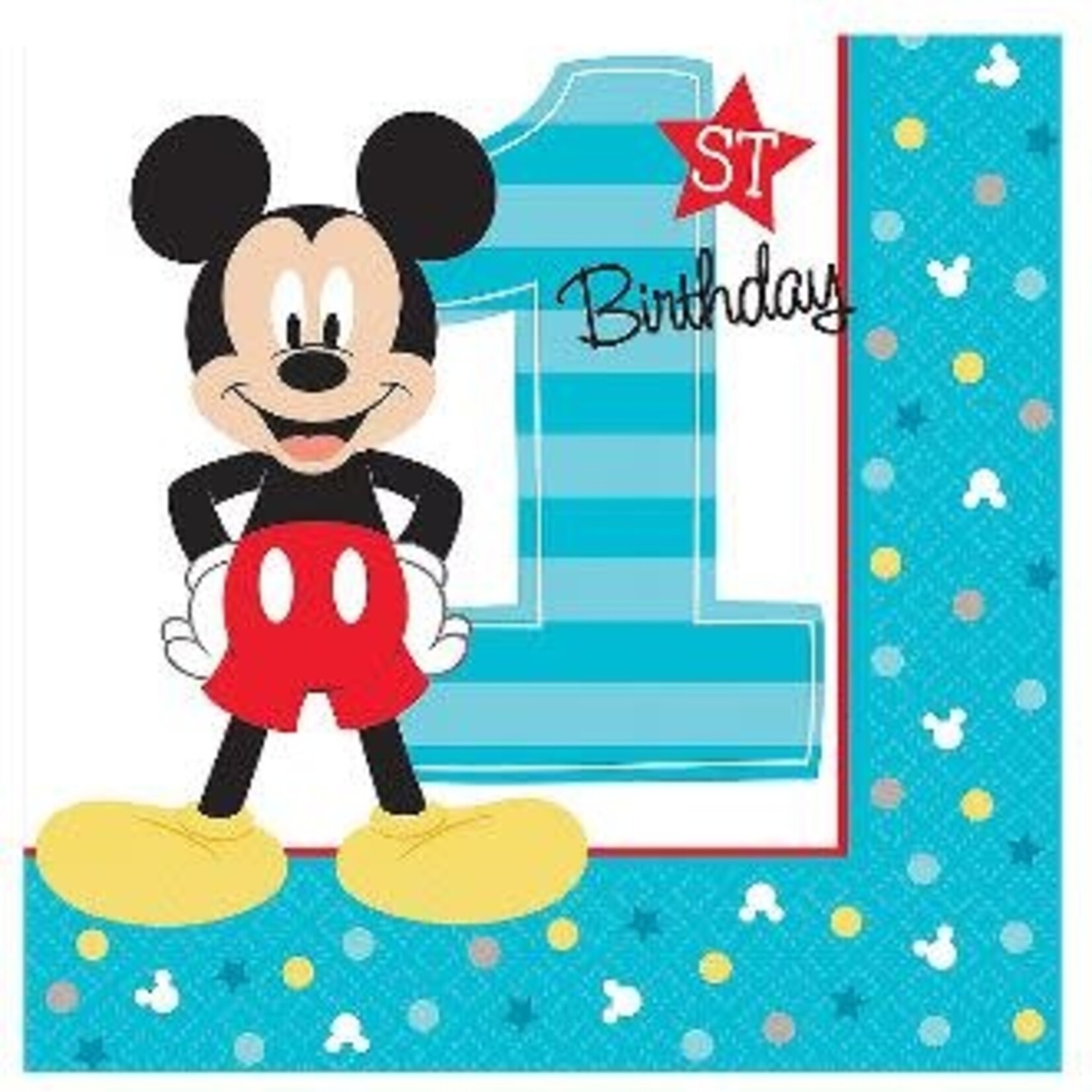 Mickey's fun to be one Beverage Napkins