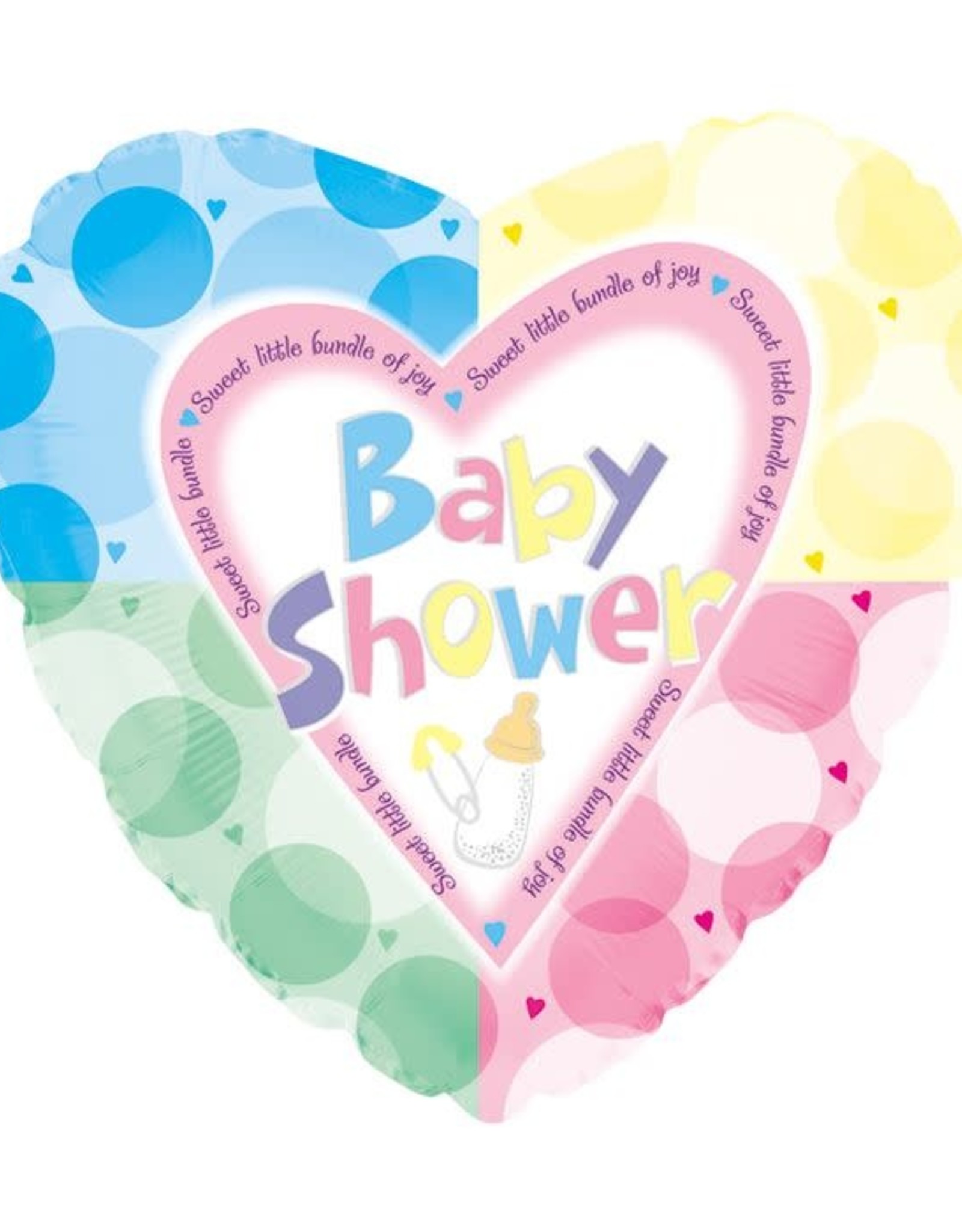18" Baby Shower Pastel Dots Balloon