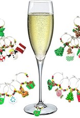 Christmas Wine Glass Charms 6pcs