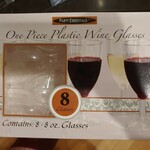 One piece plastic wine glasses