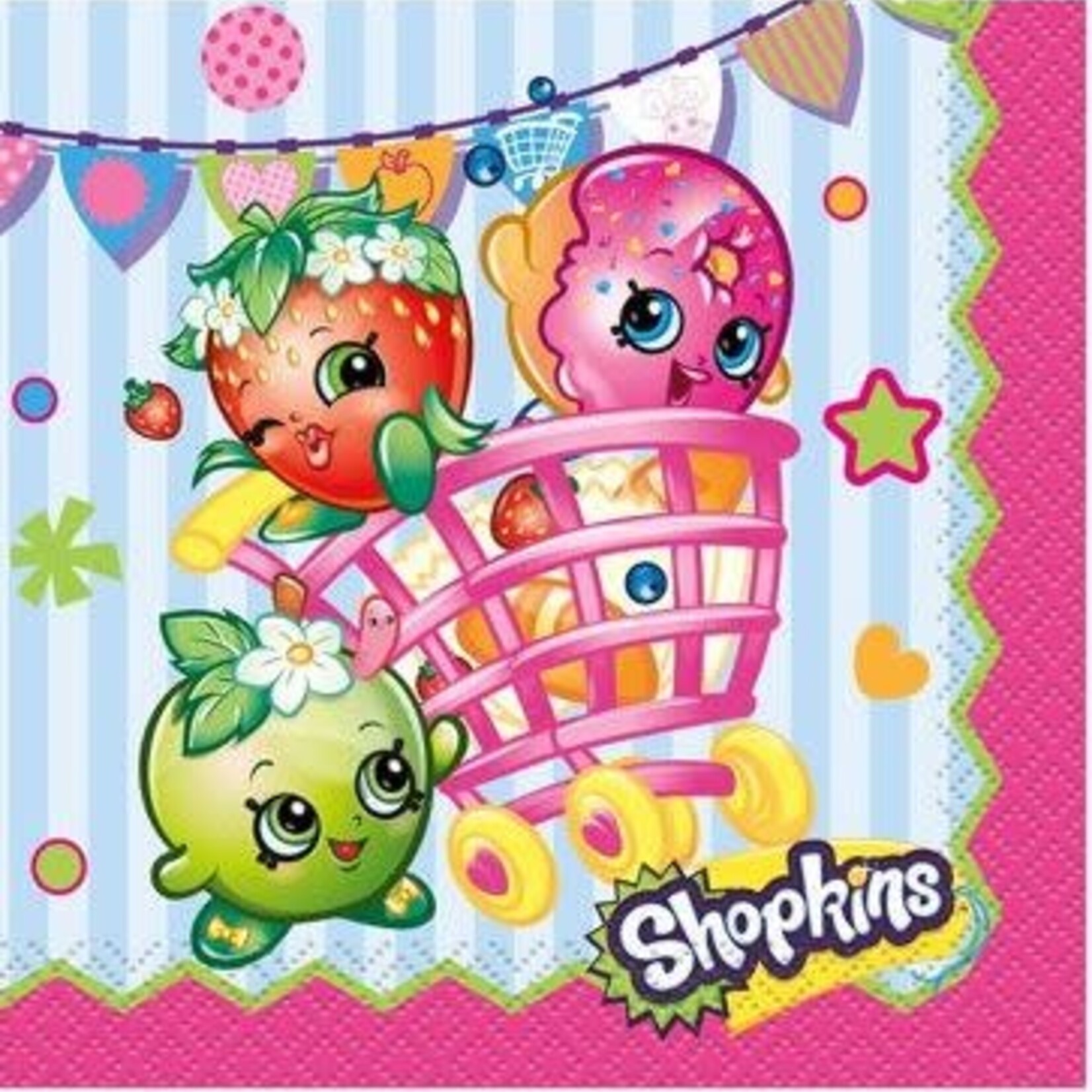 Unique Shopkins Napkins 16 count 10cmx10cm