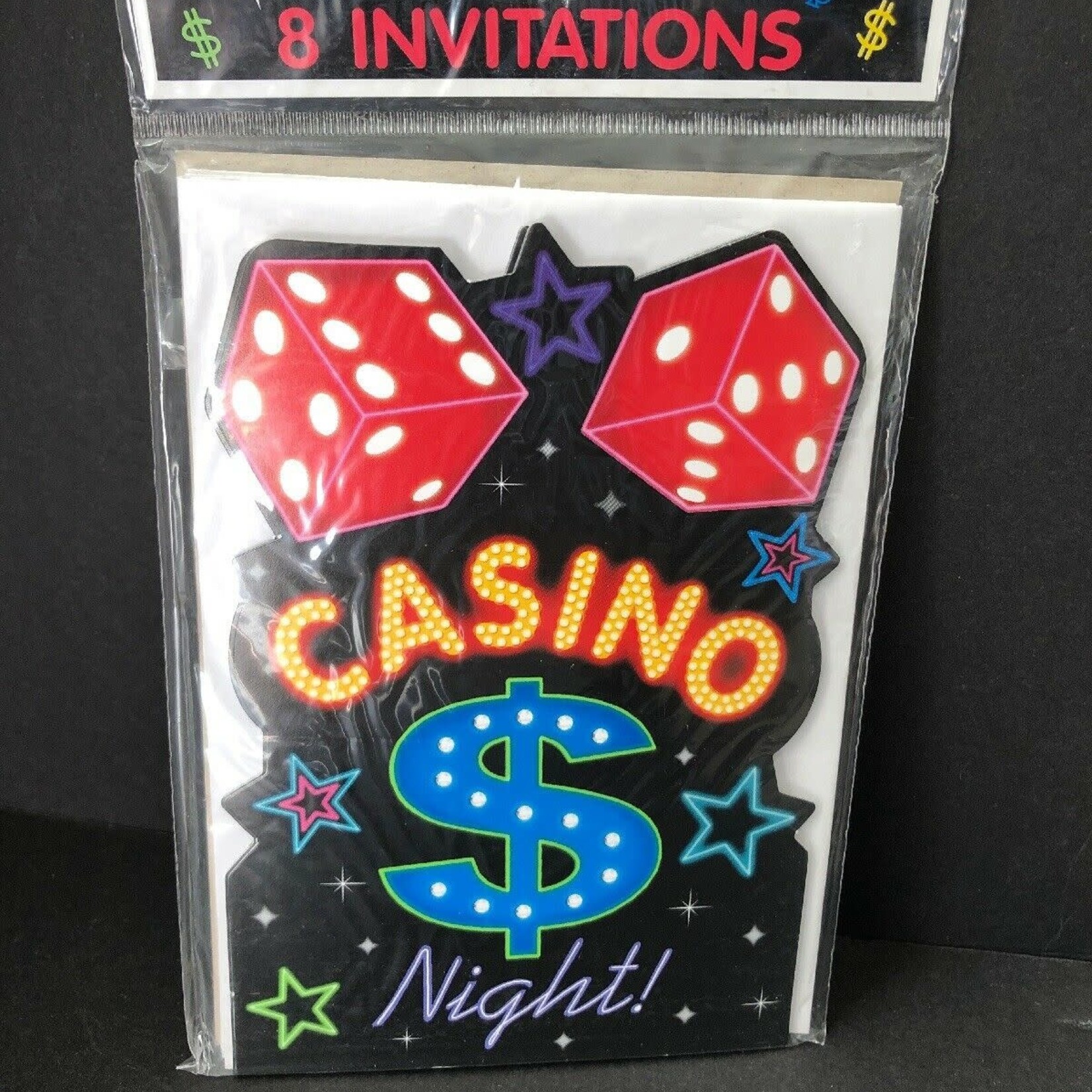 Wallys party factory Casino Invitations 8 count