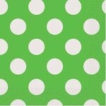 LUNCH NAPKINS, LIME DOTS