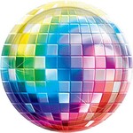 Wallys party factory Disco Fever Paper Plate 10 1/2in 8ct