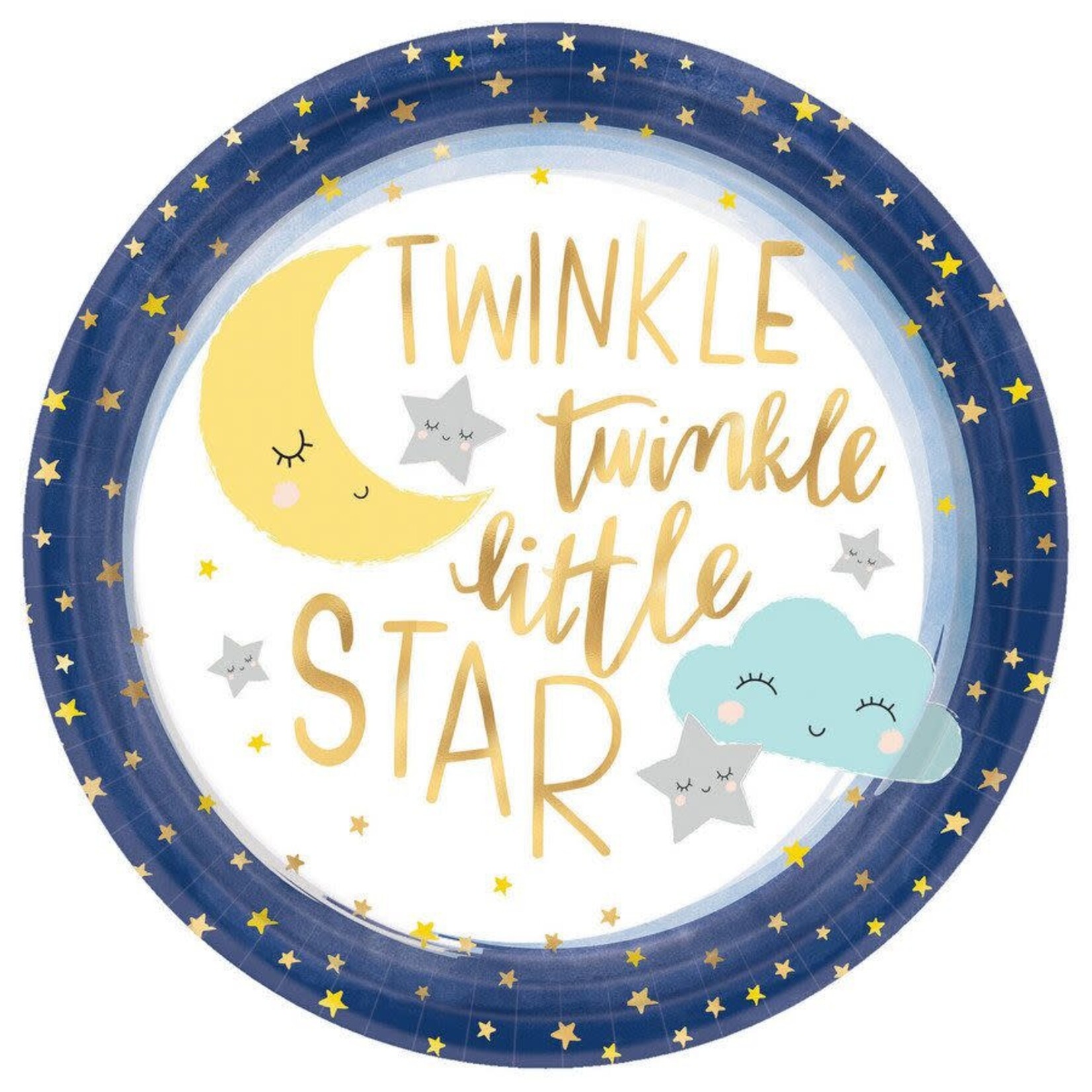 Wallys party factory Twinkle Twinkle Star 10.5 In Plate