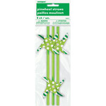 Lime Green Pinwheel Paper Straws, 3-Count