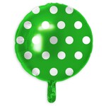 POLKA DOT MYLAR GRN/WHT