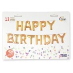 Happy Birthday Shiny Gold Banner