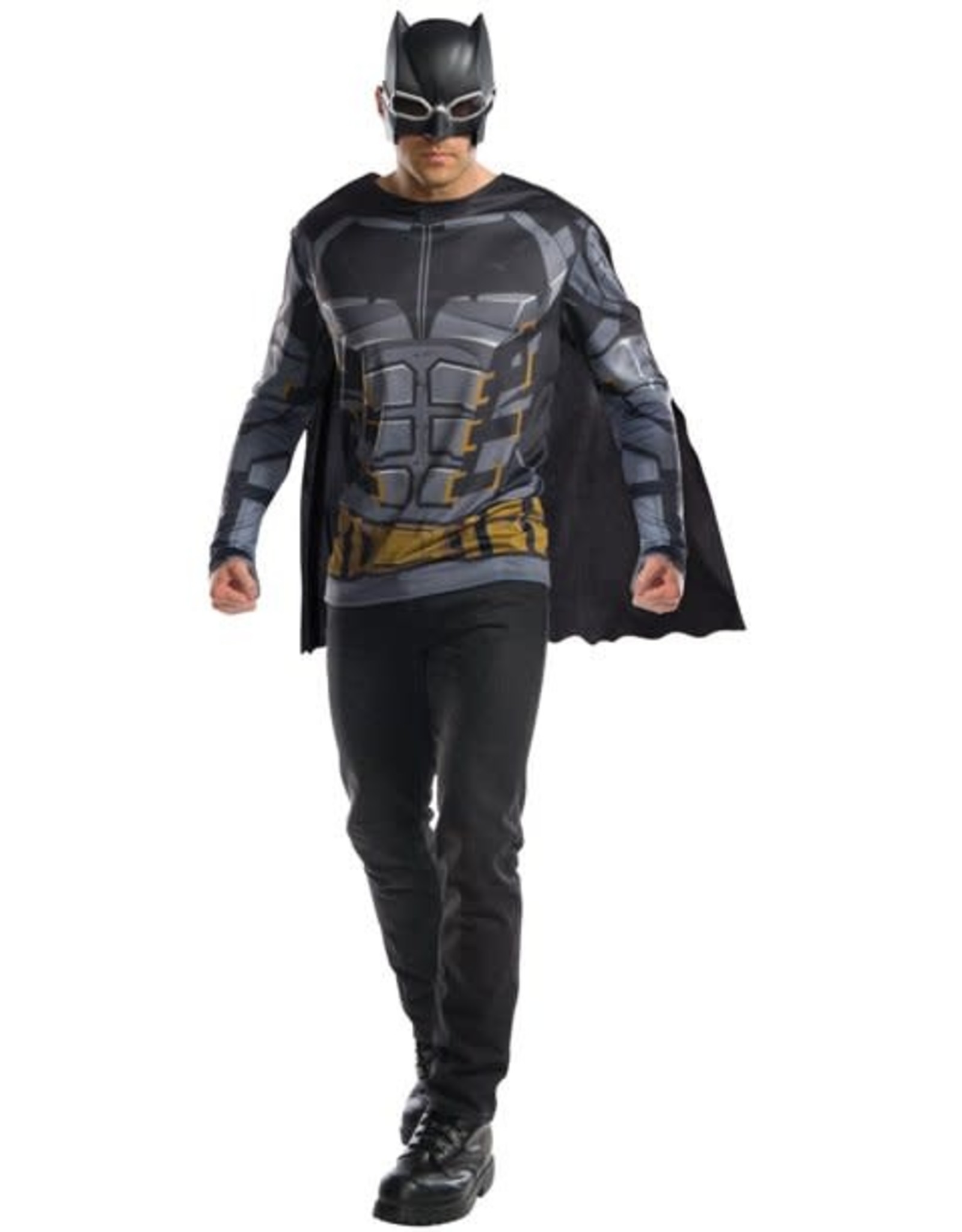 Justice League Tactical Batman Adult Long Sleeve Costume Top with Removable  Cape - Bravo Party Shop