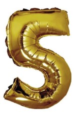 40'' Gold #5 Balloon