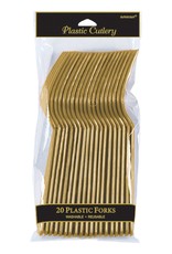 Plastic Forks Gold