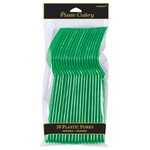 Green Plastic Forks
