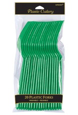 Green Plastic Forks