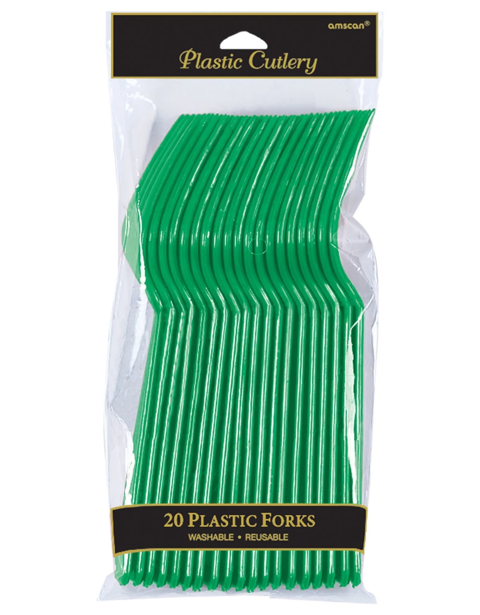 Green Plastic Forks