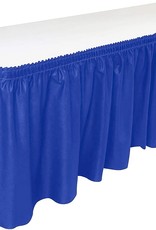 TOC True Blue Tableskirt, Plastic 29” x 14’