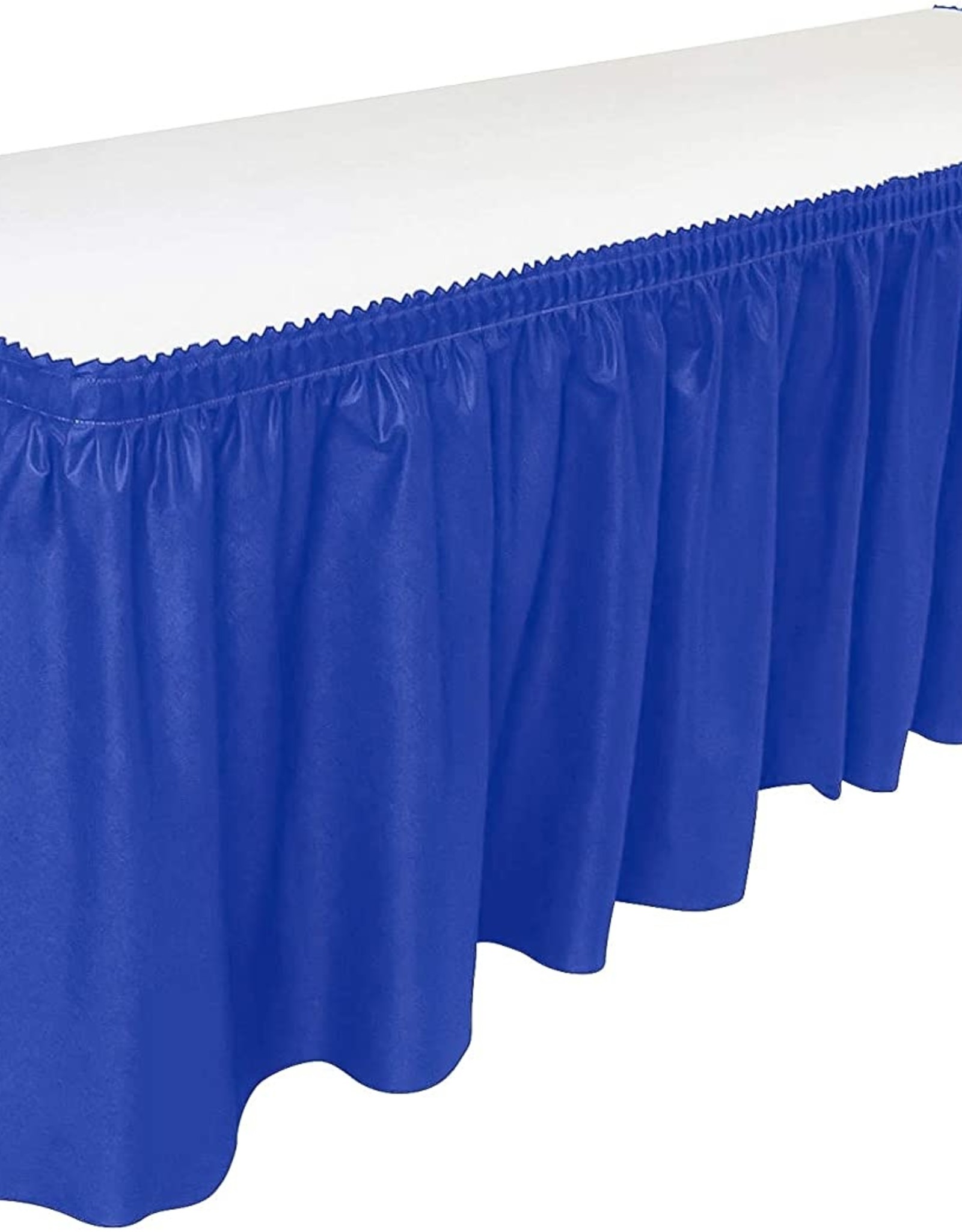 TOC True Blue Tableskirt, Plastic 29” x 14’