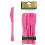Hot Pink Plastic Knives 20ct