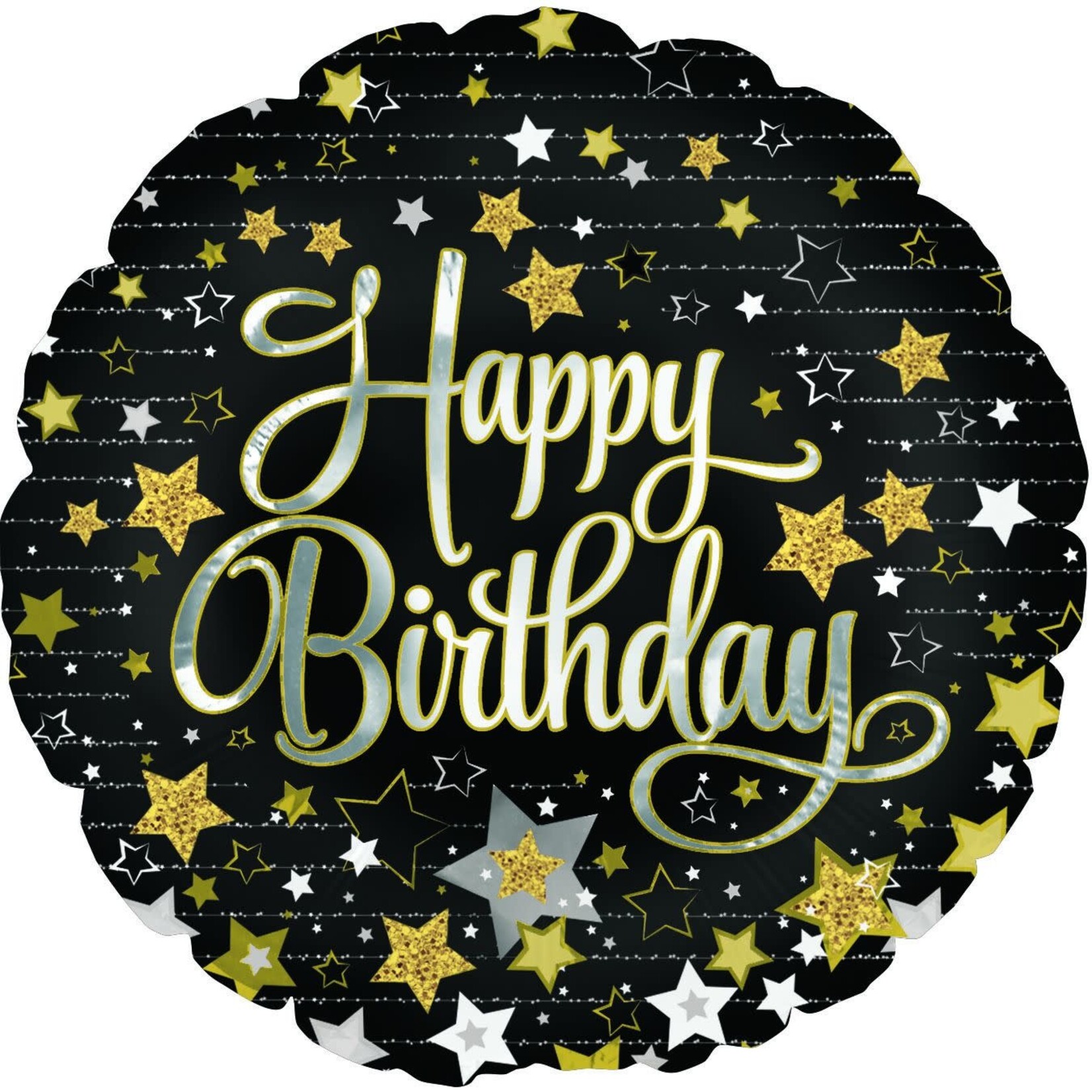 18" Gold Stars Birthday