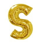 40'' Gold Letter S Balloon
