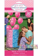 Baby Shower Gender Reveal Girl Balloon Release Kit (9pc)