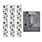 Black and Silver Star Party Panel Decorations 6ft