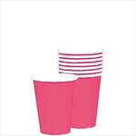Bright Pink Plastic Paper Cup