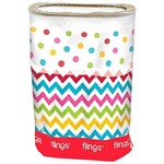 Flings Dots & Chevron Patented Pop-up Trash Bin